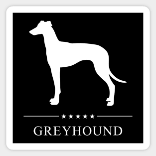 Greyhound Dog White Silhouette Sticker